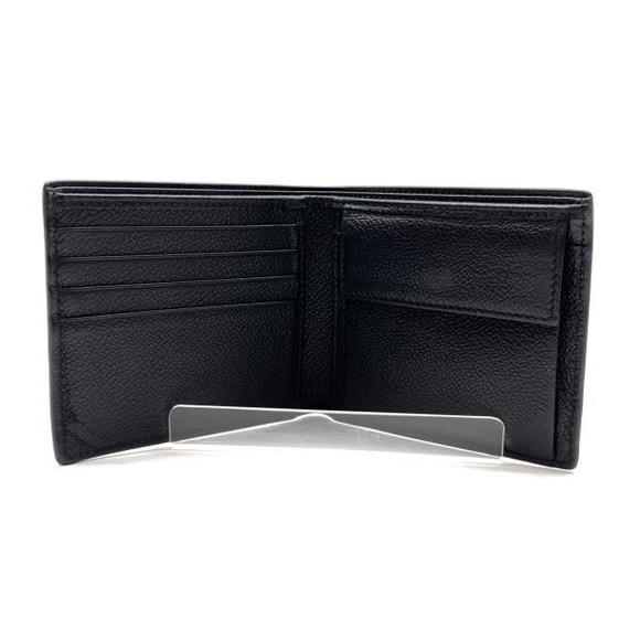 Prada Saffiano Bifold Compact Wallet Coin Case Black - Picture 5 of 9